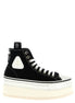 R13 Bicolor Cotton Platform Sneakers