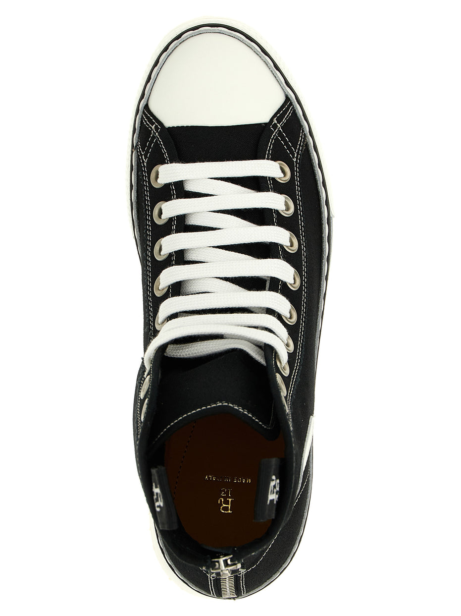 R13 Bicolor Cotton Platform Sneakers