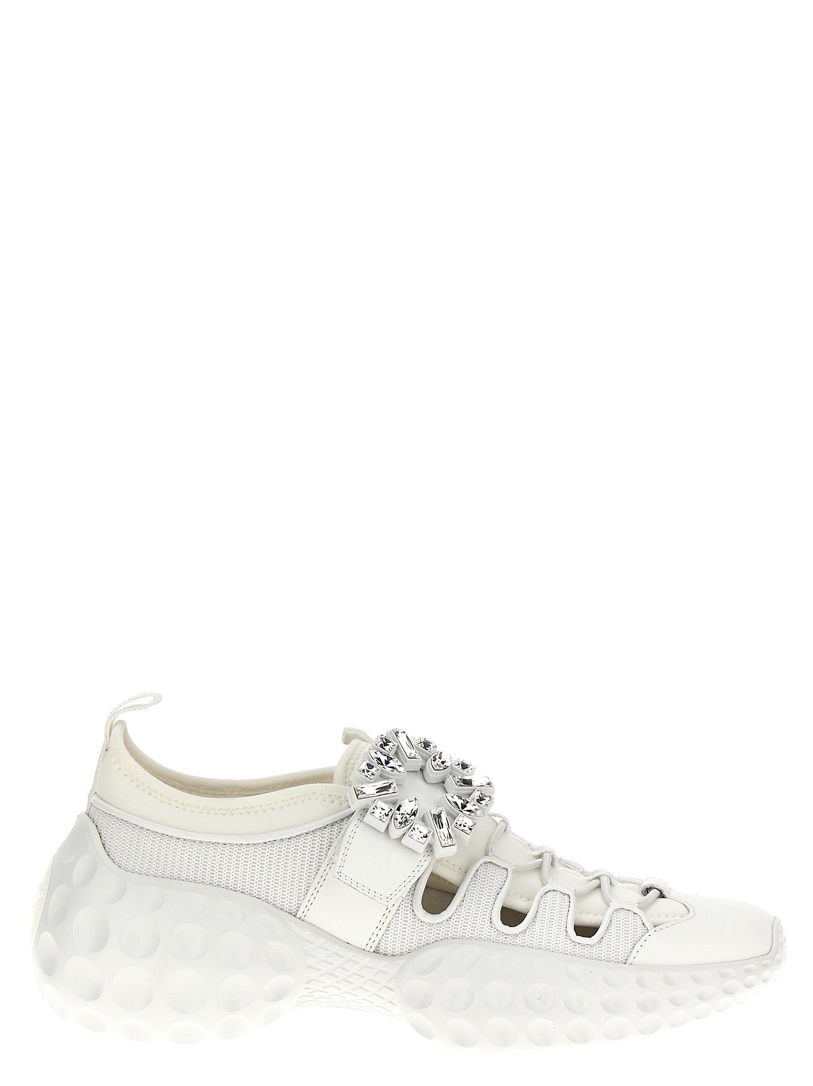 Roger Vivier White Polyamide Athletic Sneakers