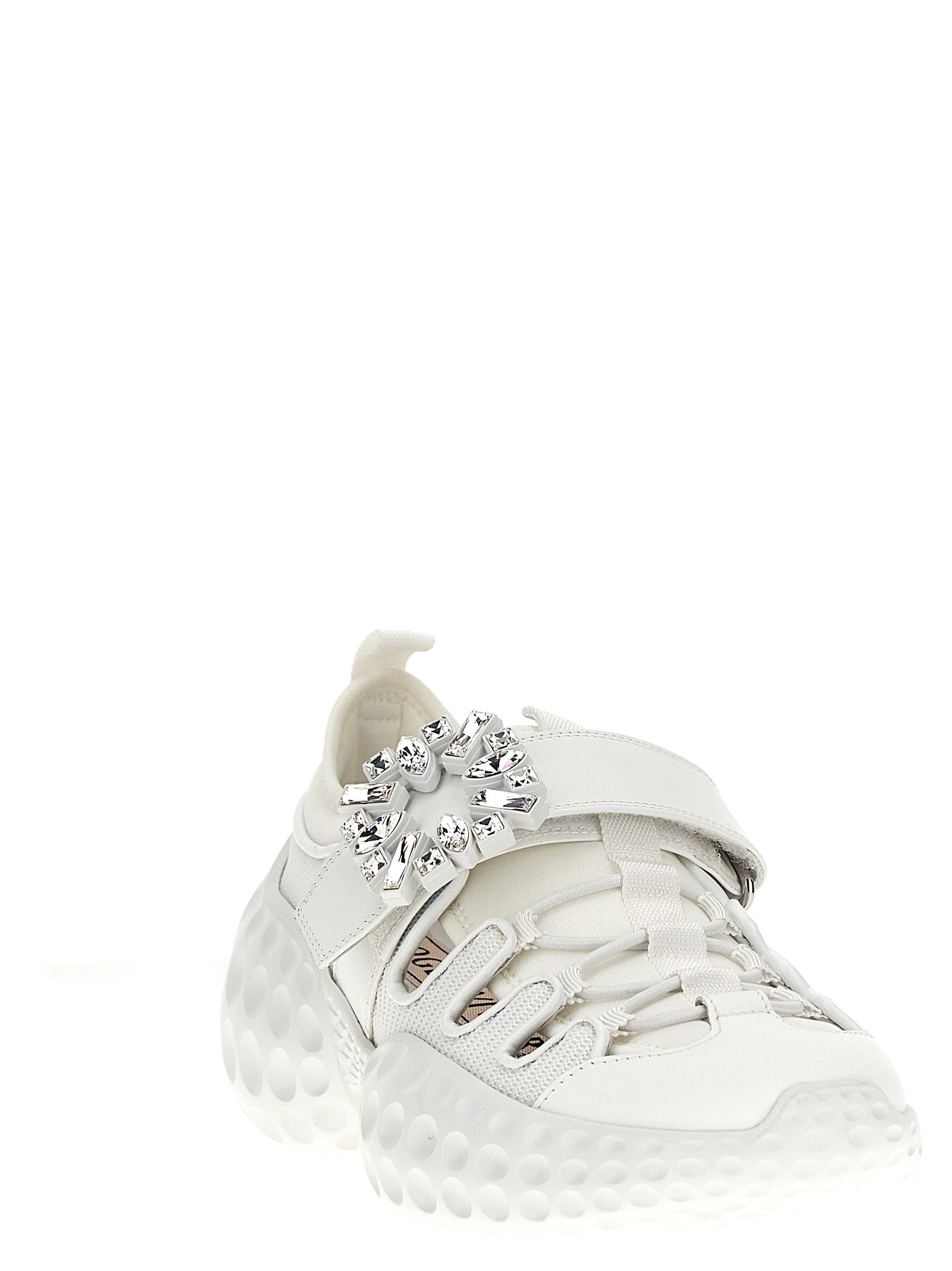 Roger Vivier White Polyamide Athletic Sneakers