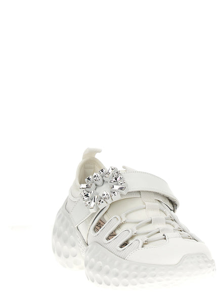 Roger Vivier White Polyamide Athletic Sneakers