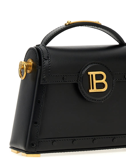 Τσάντα Balmain μαύρη από δέρμα μοσχαριού  