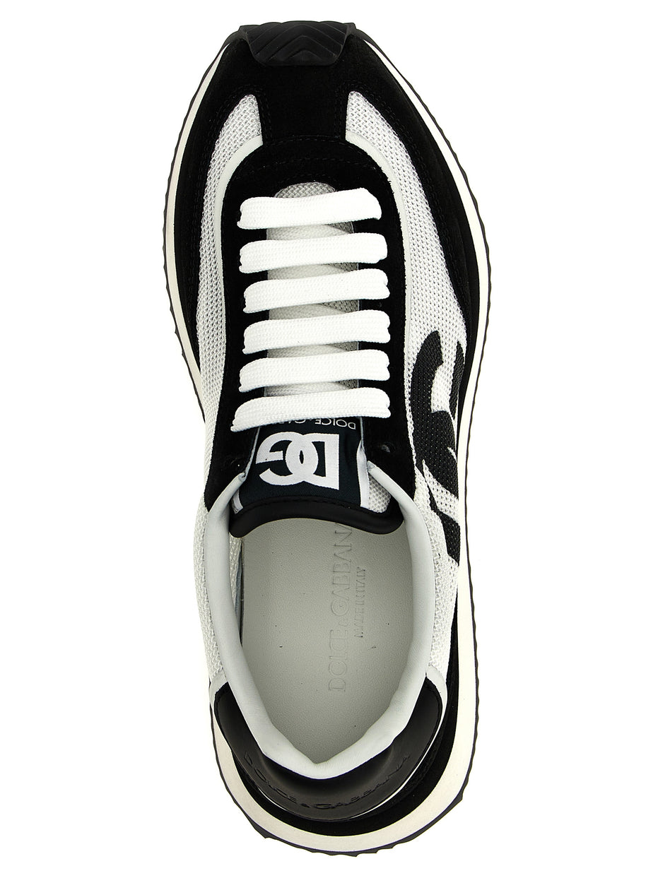 Dolce & Gabbana Bicolor Calfskin Athletic Sneakers