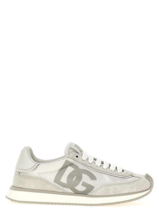Dolce & Gabbana White Calfskin Athletic Sneakers