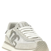Dolce & Gabbana White Calfskin Athletic Sneakers