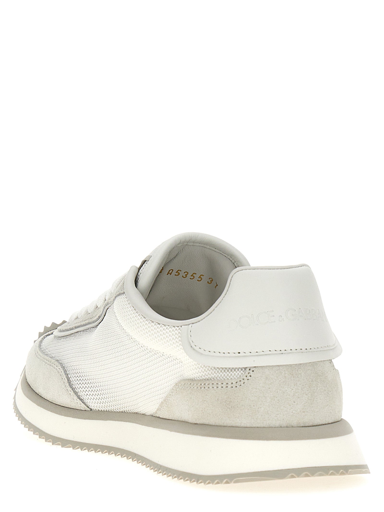 Dolce & Gabbana White Calfskin Athletic Sneakers