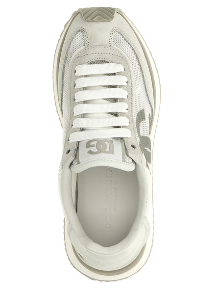 Dolce & Gabbana White Calfskin Athletic Sneakers