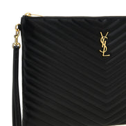 Saint Laurent Black Calfskin Clutch Bag