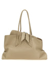 The Attico Beige Calfskin Shoulder Bag
