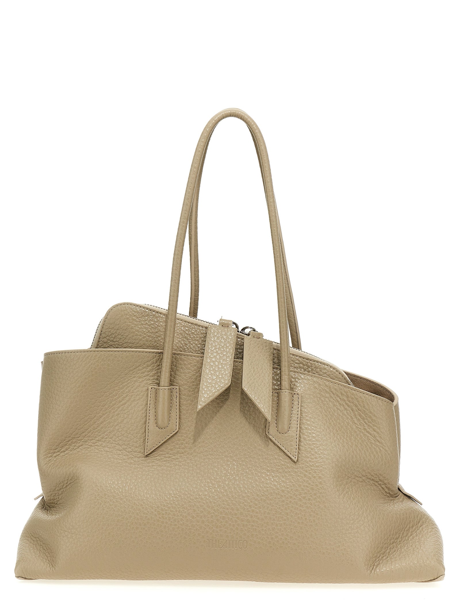 The Attico Beige Calfskin Shoulder Bag