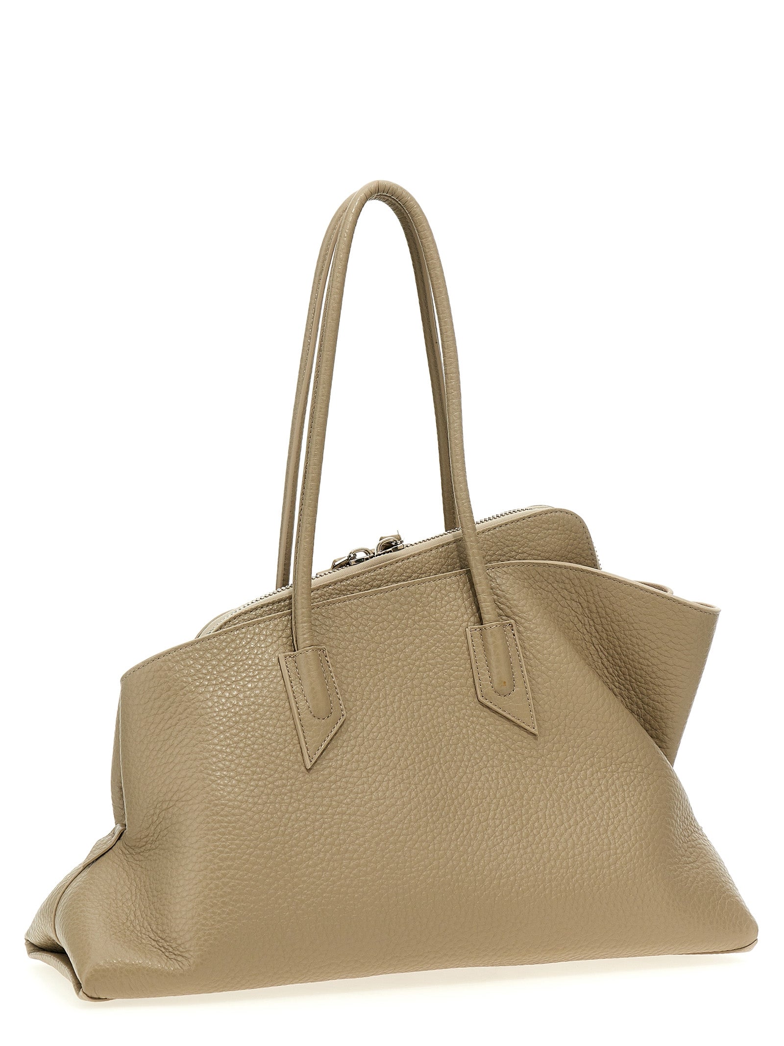 The Attico Beige Calfskin Shoulder Bag