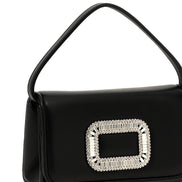 Τσάντα Roger Vivier μαύρη από δέρμα αρνιού