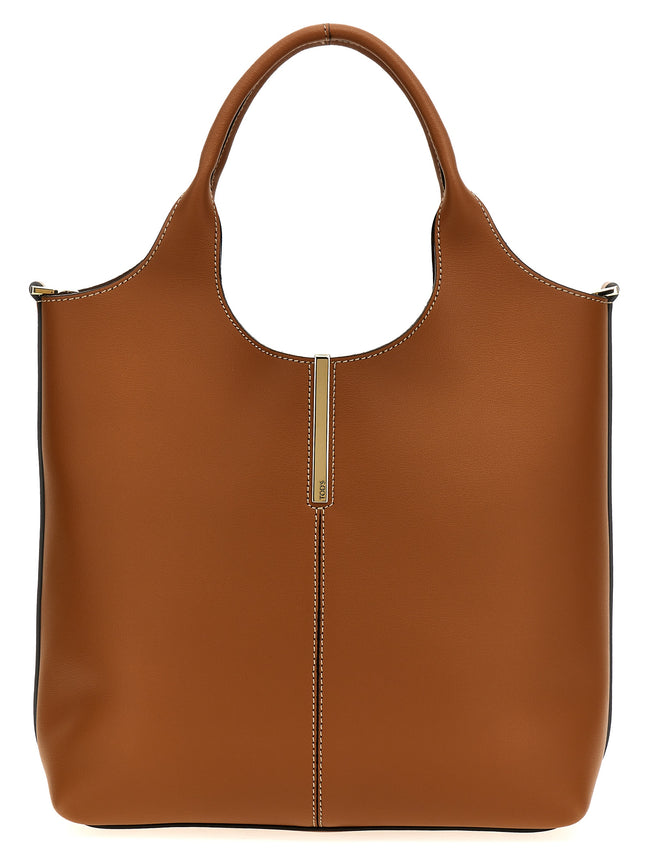 Tod's Brown Calfskin Tote Bag