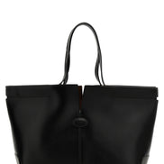 Tod's Black Calfskin Tote Bag