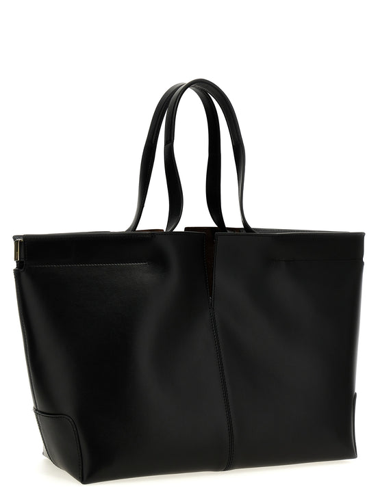 Tod's Black Calfskin Tote Bag