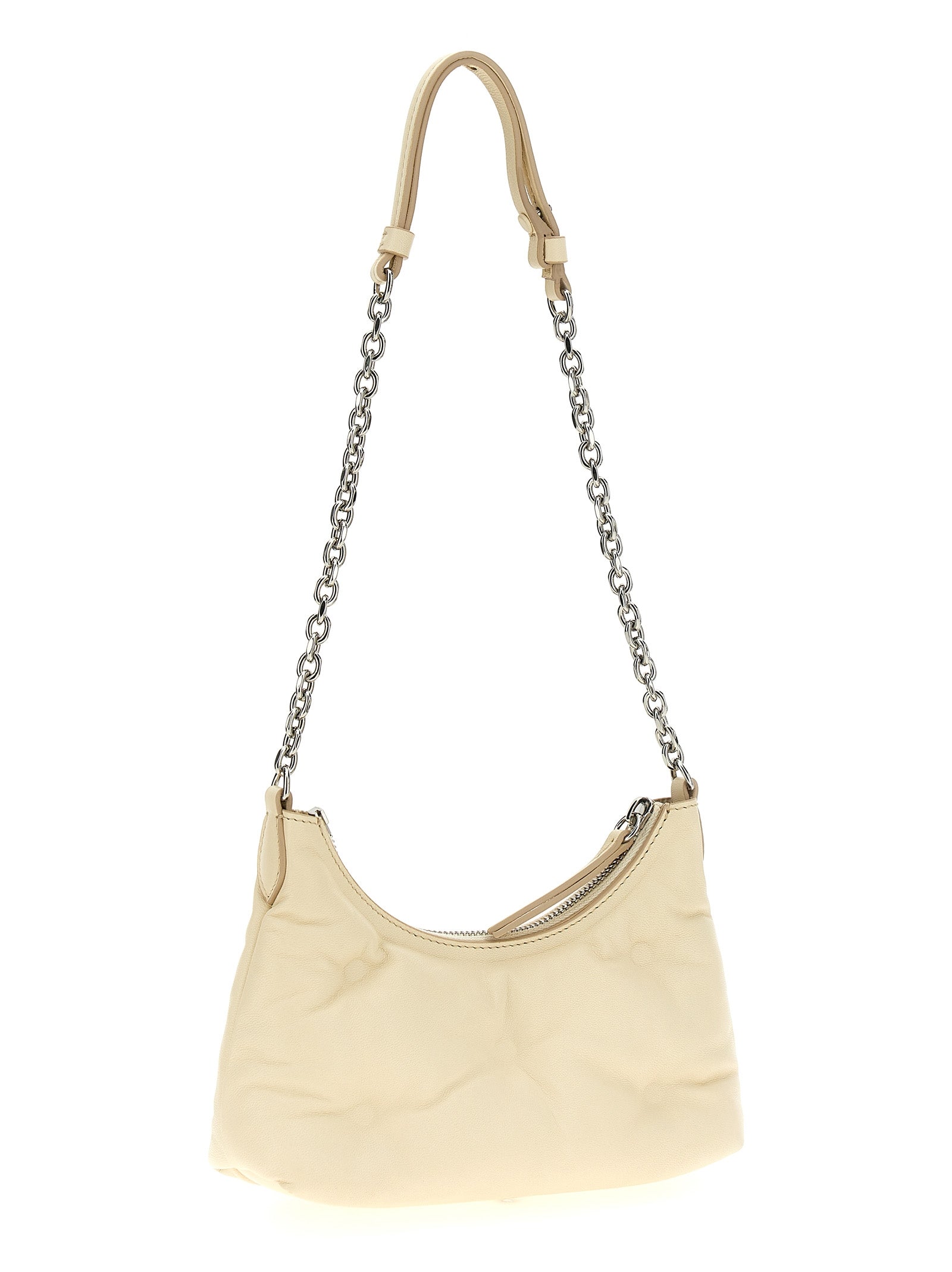 Maison Margiela White Lamb Leather Shoulder Bag