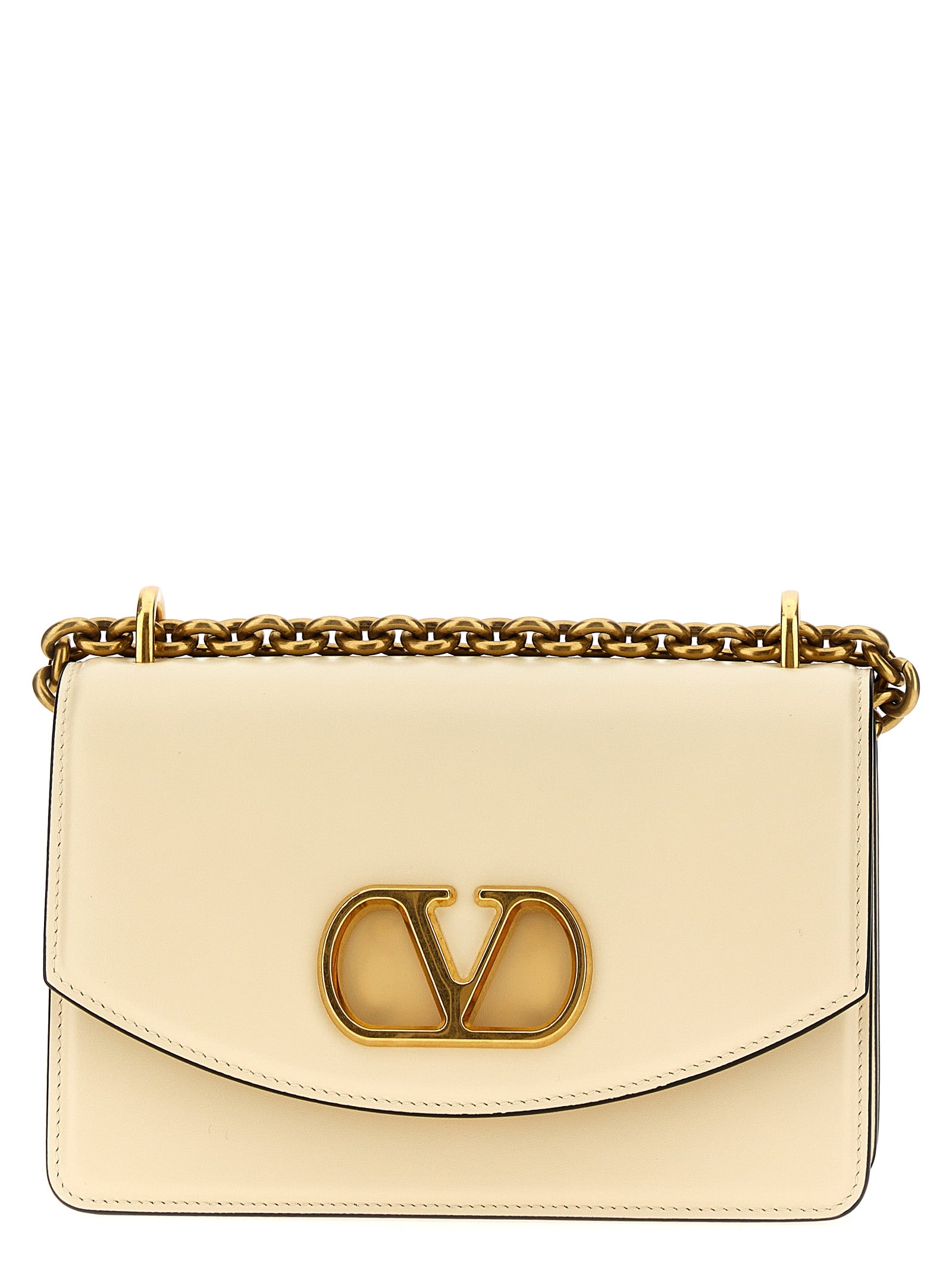 Valentino Garavani White Calfskin Shoulder Bag