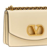 Valentino Garavani White Calfskin Shoulder Bag