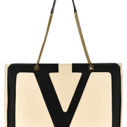 Valentino Garavani Bicolor Lamb Leather Tote Bag