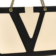 Valentino Garavani Bicolor Lamb Leather Tote Bag