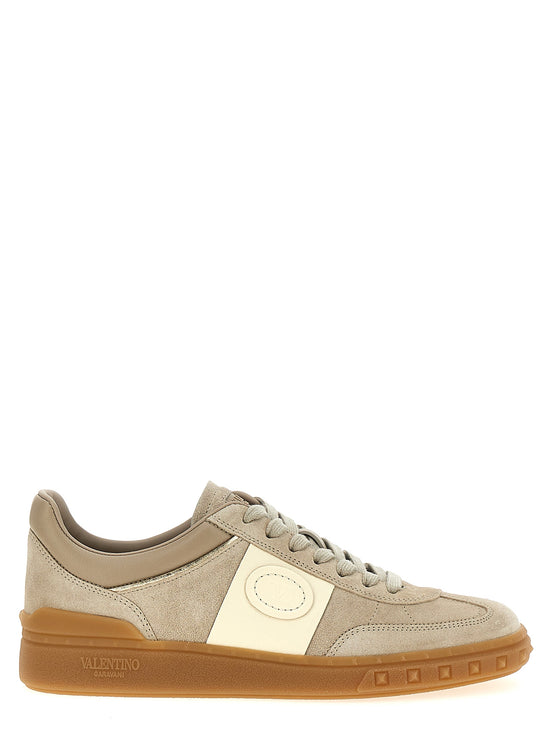 Valentino Garavani Beige Calfskin Low Top Sneakers