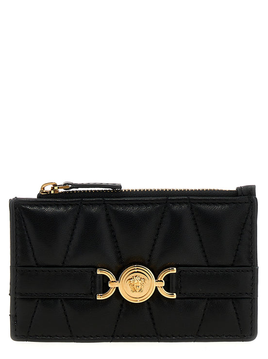 Versace Black Lamb Leather Cardholder