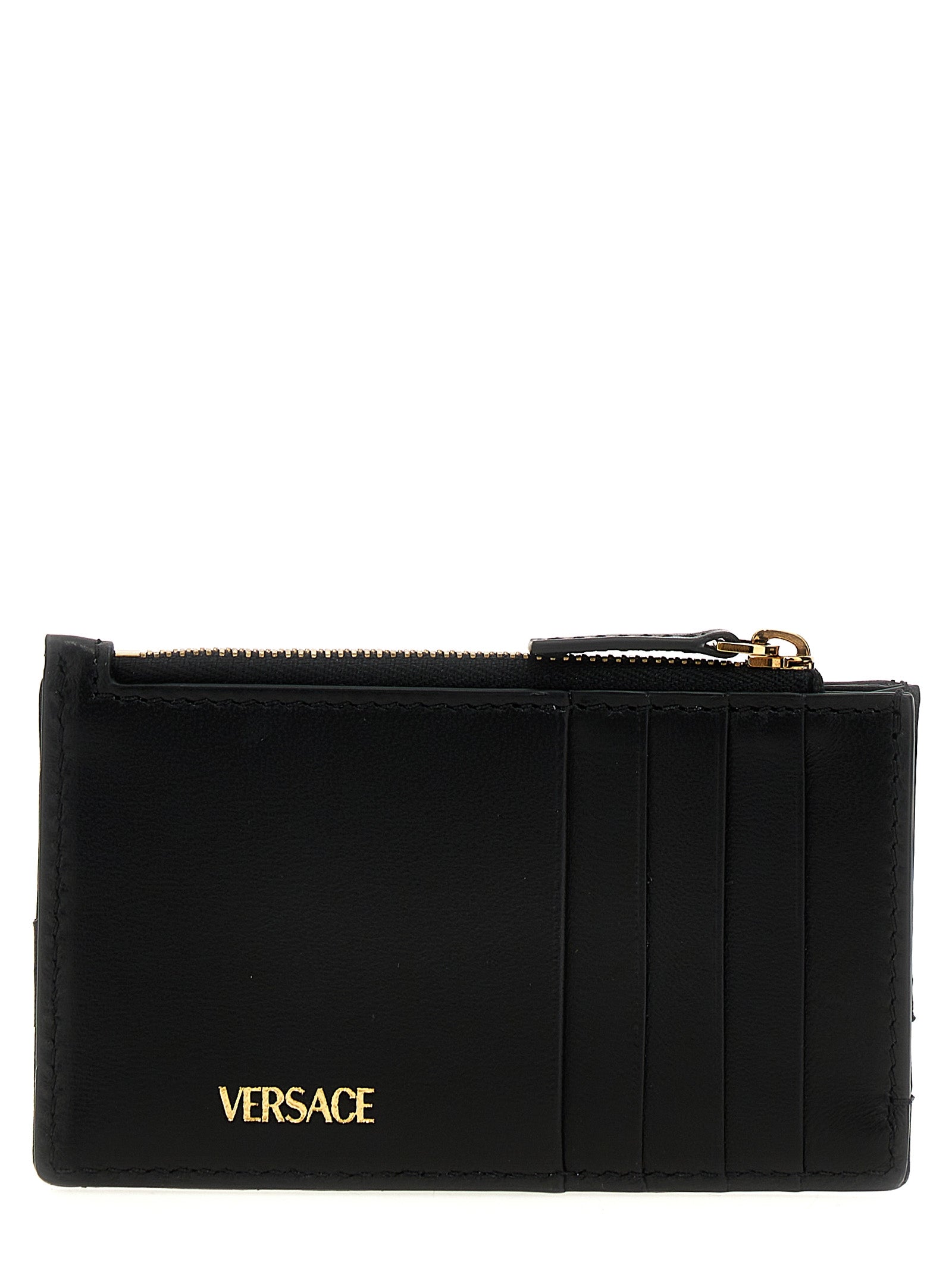 Versace Black Lamb Leather Cardholder
