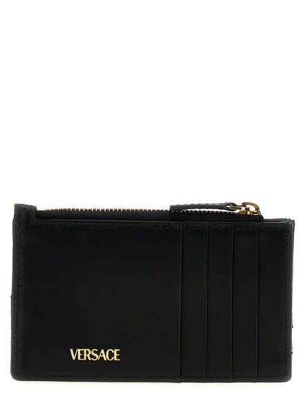 Versace Black Lamb Leather Cardholder