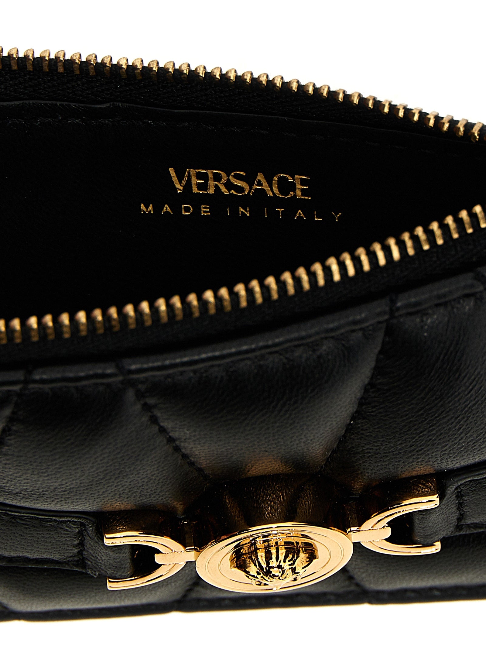 Versace Black Lamb Leather Cardholder