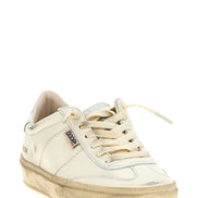 Golden Goose Silver Lamb Leather Low Top Sneakers