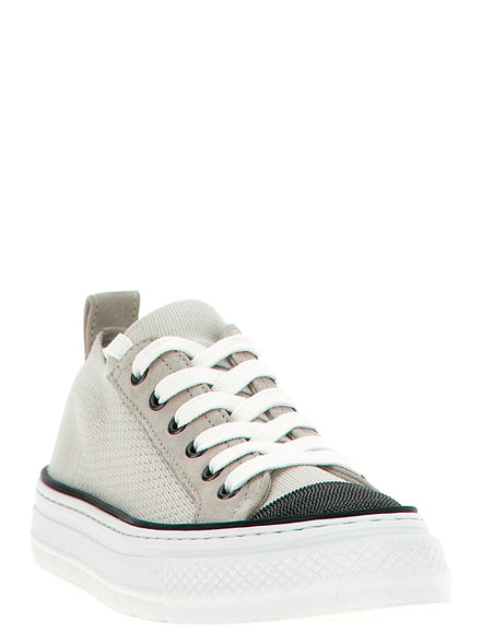 Brunello Cucinelli Multicolor Cotton Low Top Sneakers