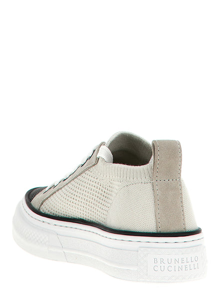 Brunello Cucinelli Multicolor Cotton Low Top Sneakers