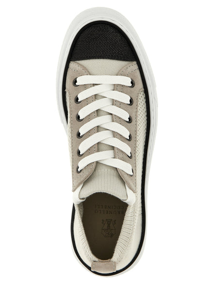 Brunello Cucinelli Multicolor Cotton Low Top Sneakers