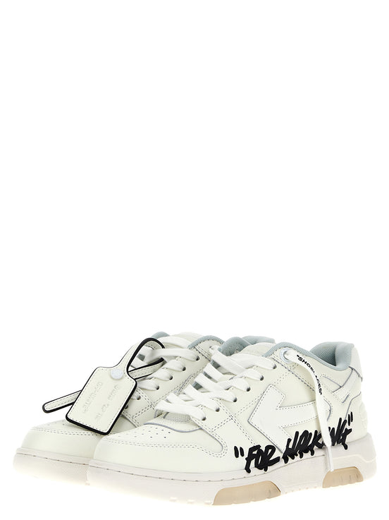 Δίχρωμα δερμάτινα sneakers χαμηλού προφίλ από βοοειδές Off-White