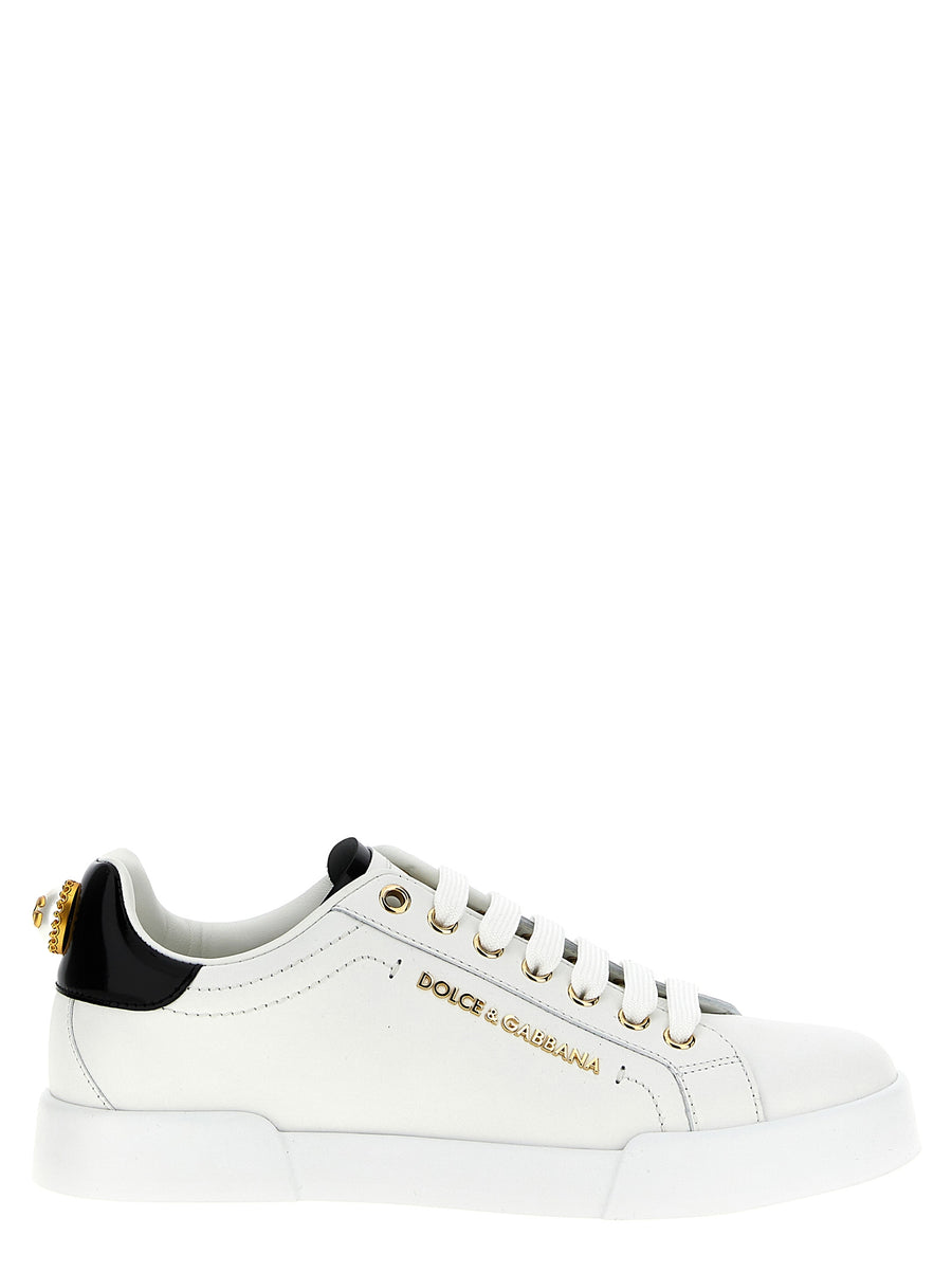 Dolce & Gabbana Bicolor Calfskin Low Top Sneakers