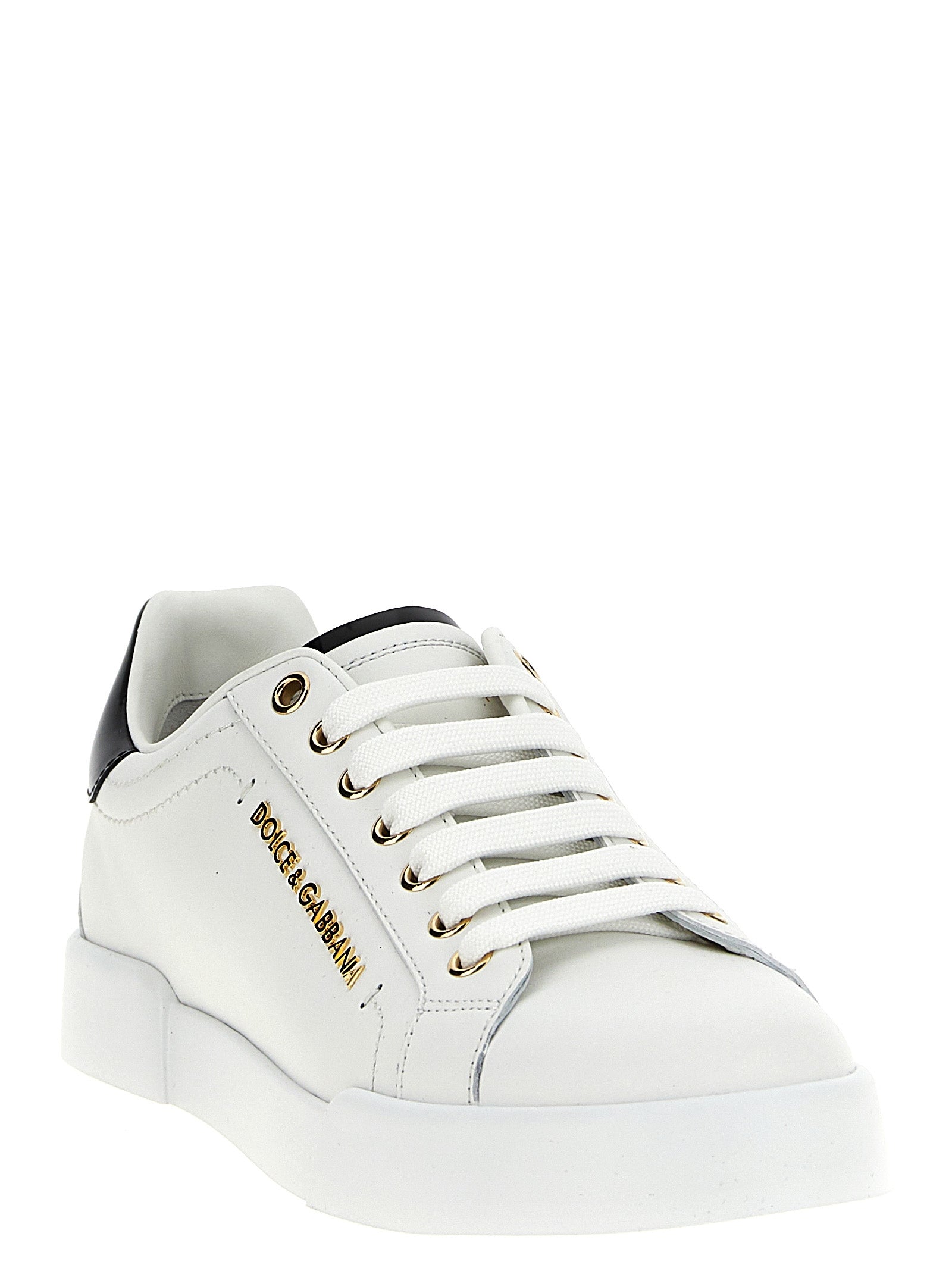 Dolce & Gabbana Bicolor Calfskin Low Top Sneakers