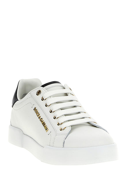 Dolce & Gabbana Bicolor Calfskin Low Top Sneakers