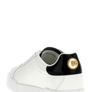 Dolce & Gabbana Bicolor Calfskin Low Top Sneakers
