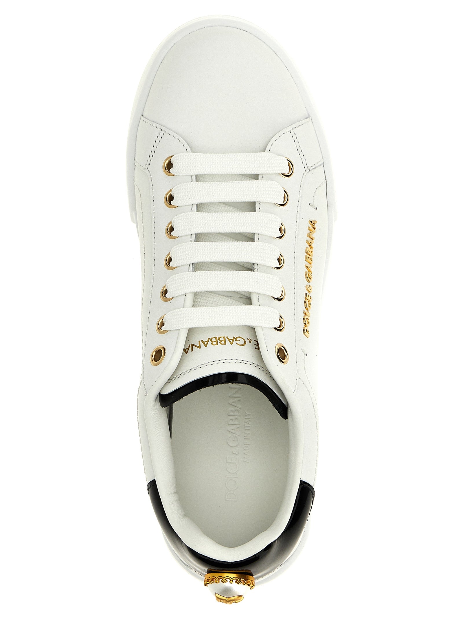 Dolce & Gabbana Bicolor Calfskin Low Top Sneakers