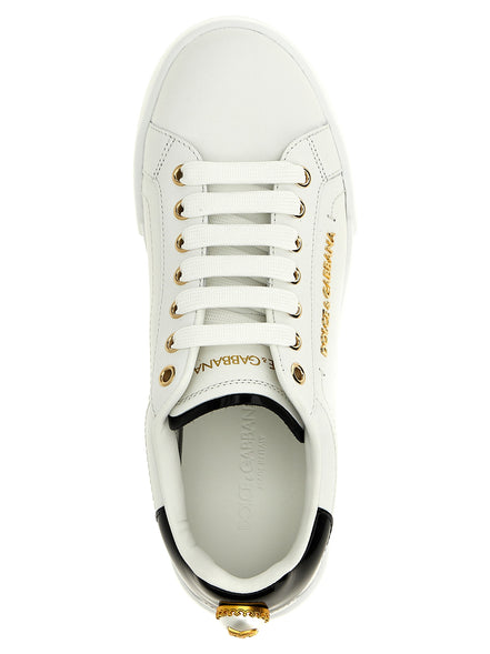 Dolce & Gabbana Bicolor Calfskin Low Top Sneakers