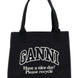Ganni Bicolor Recycled Cotton Tote Bag
