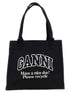 Ganni Bicolor Recycled Cotton Tote Bag