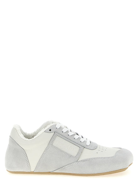 MM6 Maison Margiela Gray Calfskin Athletic Sneakers