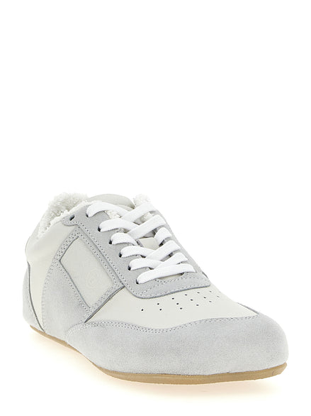 MM6 Maison Margiela Gray Calfskin Athletic Sneakers