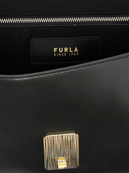 Furla Black Leather Shoulder Bag
