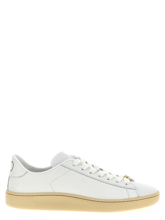 Valentino Garavani White Calfskin Low Top Sneakers