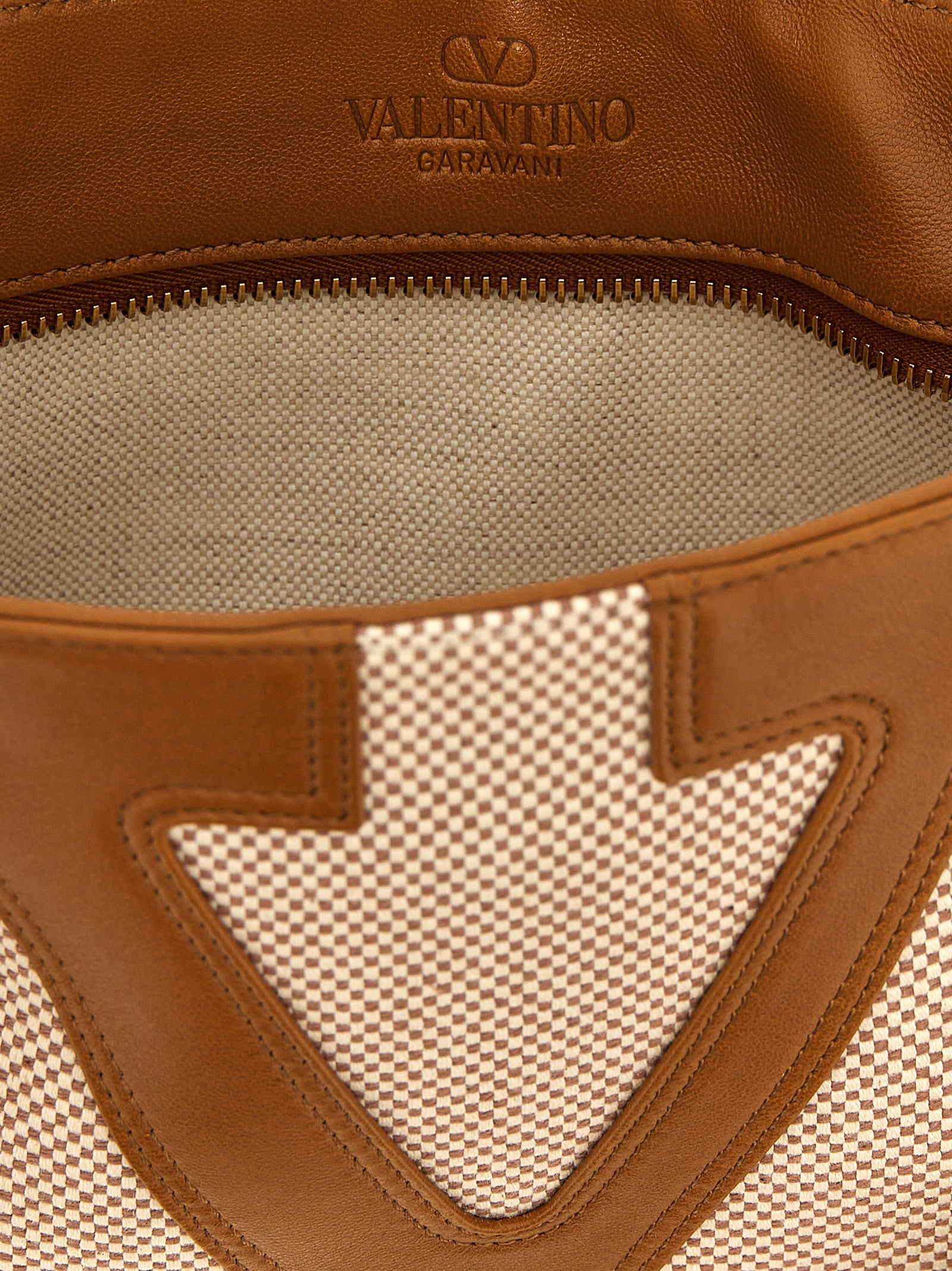 Valentino Garavani Beige Cotton Tote Bag