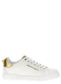 Dolce & Gabbana Gold Calfskin Low Top Sneakers