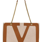 Valentino Garavani Beige Cotton Tote Bag