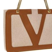 Valentino Garavani Beige Cotton Tote Bag